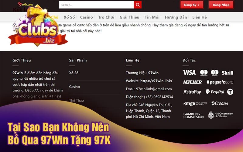 Tại Sao Bạn Không Nên Bỏ Qua 97Win Tặng 97K